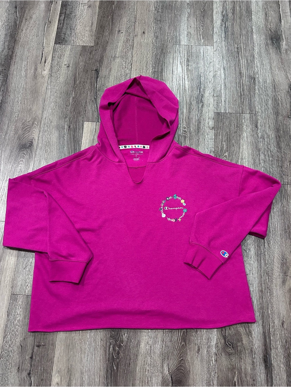 Champion Women's Bright Magenta Hooded Sweatshirt